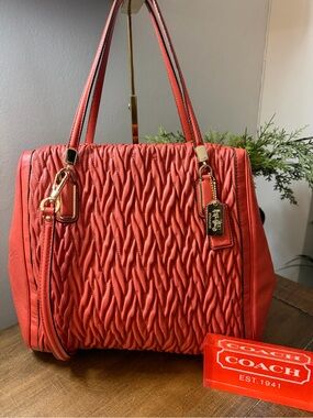 Coach Madison Gathered Satchel Bag